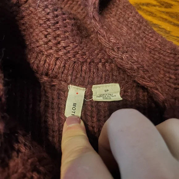 Anthrpologie Moth Hadley pointelle cowl neck sweater sz small - Picture 3 of 5